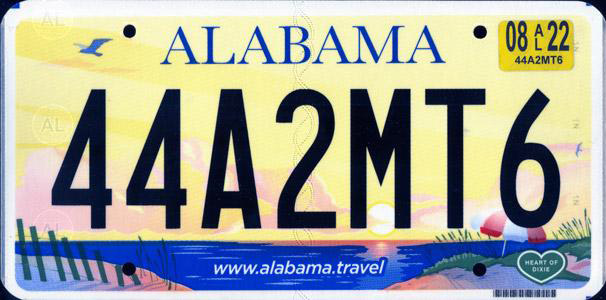 Photos of standard license plates used on passenger vehicles and motorcycles: