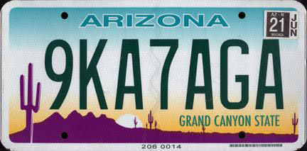 Standard license plates issued to passenger vehicles, motorcycles, and trailers: