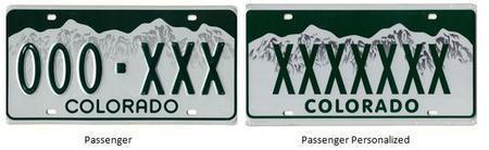 Regular license plates &acirc;&euro;&ldquo; passenger vehicles: