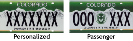 Alumni license plates &acirc;&euro;&ldquo; Colorado State University: