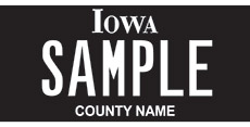 Specialty License Plates &acirc;&euro;&ldquo; Blackout Design and Collegiate (Iowa State University):