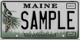 Standard Chickadee license plate design: