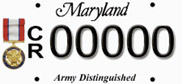 Examples of Maryland's license plates are shown below: