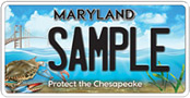 Examples of Maryland's license plates are shown below: