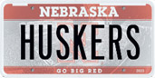 The Message license plate design, another popular specialty license plate, closely mirrors the standard issue design but features the chosen message in a dark blue font at the center of the design